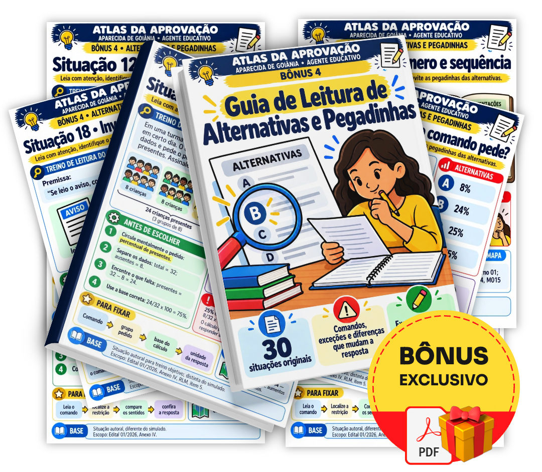 ATLAS DA APROVAÇÃO — Agente Educativo de Aparecida de Goiânia — bonus4
